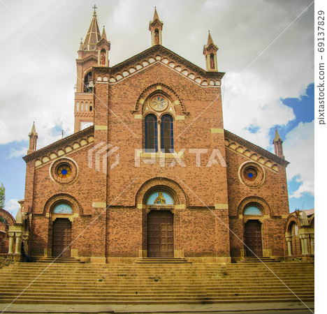 Facade of St. Josephs Cathedral aka Church of Our Lady of the Rosary, Asmara Facade of St. Josephs Cathedral aka Church of Our Lady of the Rosary, Asmara 69137829