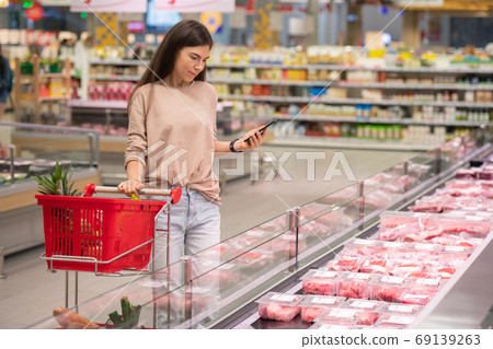 Woman Choosing Meat In Store 69139263