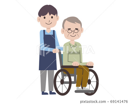 Nursing home helper male - Stock Illustration [69141476] - PIXTA