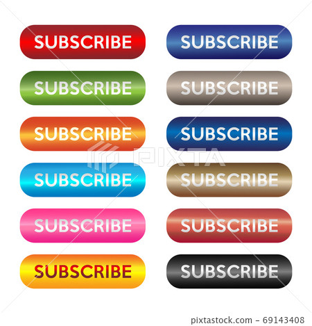 Metalic Subscribe Button For TV Channel or Social Media Metalic Subscribe Button For TV Channel or Social Media 69143408