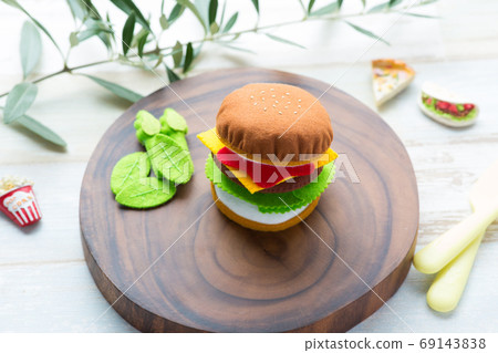 Hamburger made from felt Hamburger made from felt 69143838