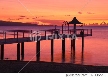 A beautiful view of Fusaki Beach at sunset 69145549