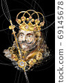Abstract collage portrait George of Kunstat and Podebrady, King of Bohemia 69145678