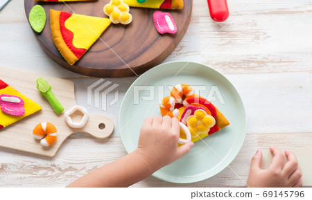 Pizza made from felt Pizza made from felt 69145796