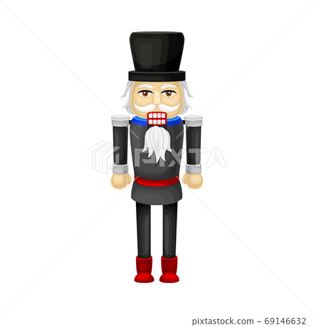 German Wooden Nutcracker as Traditional Country Souvenir Vector Illustration German Wooden Nutcracker as Traditional Country Souvenir Vector Illustration 69146632
