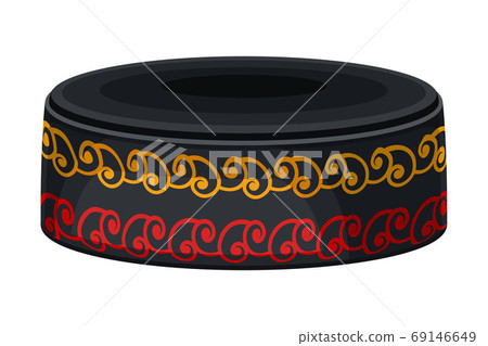 Traditional Headdress or Hat with Indigenous Embroidery as Georgia Country Attribute Vector Illustration Traditional Headdress or Hat with Indigenous Embroidery as Georgia Country Attribute Vector Illustration 69146649