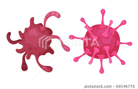 Virus and Microbes of Different Shape with Flagella Vector Set Virus and Microbes of Different Shape with Flagella Vector Set 69146778