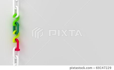 Chain With Multicolor Elements In The Form Of Numbers 2021 69147229