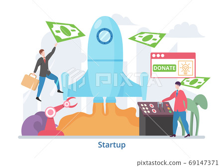Concept of startup modern flat design vector... - Stock Illustration ...