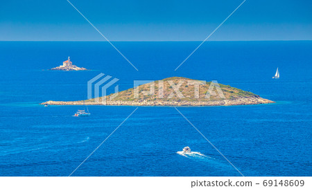 Islands near the Adriatic coast near the Rogoznica village. Islands near the Adriatic coast near the Rogoznica village. 69148609