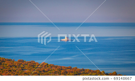 A lonely small island of the Adriatic Sea. A lonely small island of the Adriatic Sea. 69148667