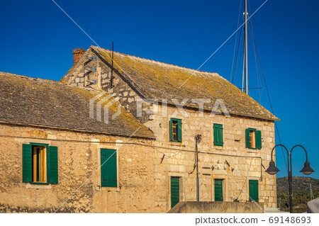 Old stone house in Primosten town. Old stone house in Primosten town. 69148693