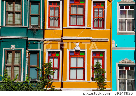 Colorful buildings in Balat in Istanbul, Turkey Colorful buildings in Balat in Istanbul, Turkey 69148959