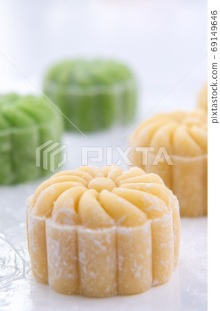 Snow skin moon cake moon cake Mid-Autumn Festival Snow skin moon cake mooncake げっぺい Fifteen Nights 69149646