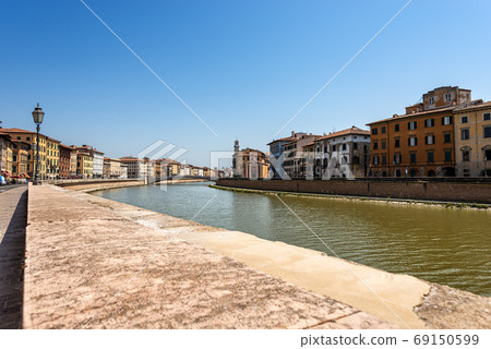 River Arno and Pisa cityscape - Tuscany Italy River Arno and Pisa cityscape - Tuscany Italy 69150599
