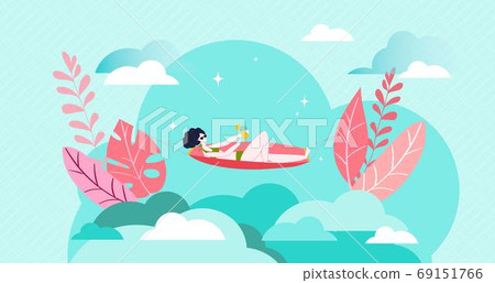 Relax girl vacation ,sunbathes beach hot summer day, beach woman mustard swimsuit, design, cartoon style vector illustration. Relax girl vacation ,sunbathes beach hot summer day, beach woman mustard swimsuit, design, cartoon style vector illustration. 69151766