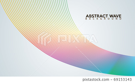Rainbow Abstract Wave Line Background Design... - Stock Illustration ...