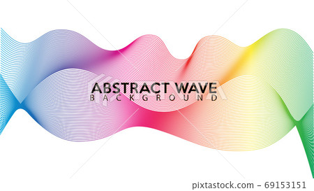 Rainbow Abstract Wave Line Background Design... - Stock Illustration ...