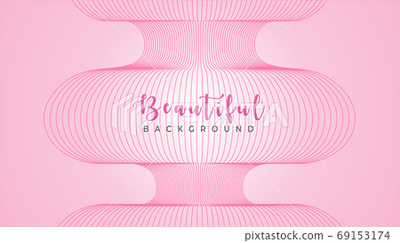 Beautiful Pinky Explosion Background, Abstract Wave Line Design 69153174