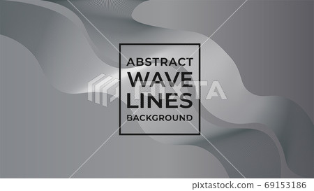 Monochrome Abstract Wave Line Background Design... - Stock Illustration ...