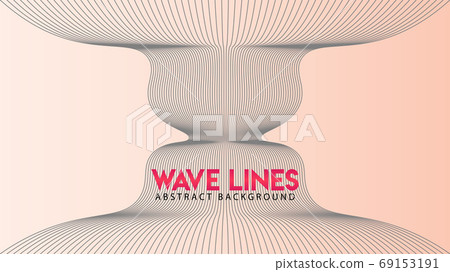 Abstract Wave Line Background Design Vector, Explosion Wave, Rad 69153191