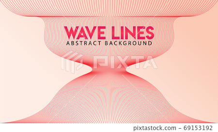 Abstract Wave Line Background Design Vector, Red Orange Explosio 69153192