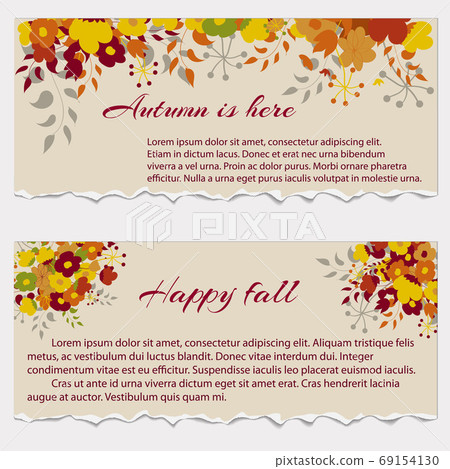 Set of vintage frame templates with flowers, vector illustration Set of vintage frame templates with flowers, vector illustration 69154130