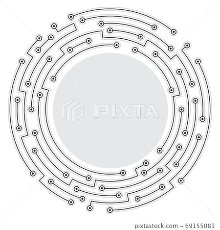 Abstract technology round frame - Stock Illustration [69155081] - PIXTA