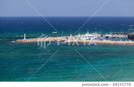 Ayia Napa port entrance at sunny summer day 69155778