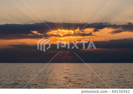 Sunset from the clouds 69156562