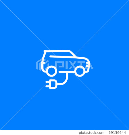 electric suv car, line icon 69156644
