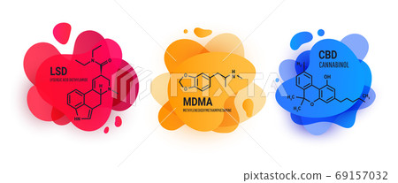 Lysergic Acid Diethylamide Lsd Mdma Stock Illustration