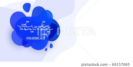 Molecular structure of hyaluronic acid with... - Stock Illustration ...