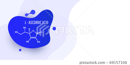 Formula of chemical structure of vitamin C, L Formula of chemical structure of vitamin C, L 69157108