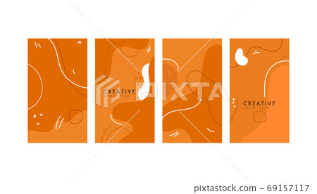 Colorful mimphis design on a white background for 69157117