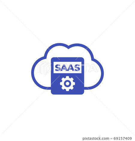 Saas vector icon on white 69157409