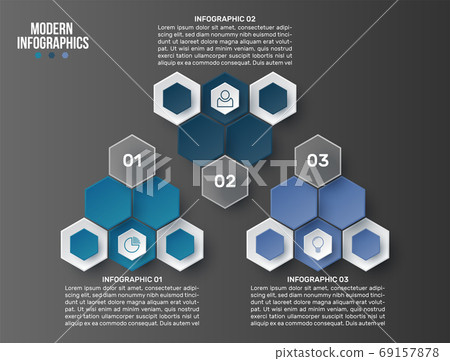 Vector 3D infographic template for presentation. Business data visualization. Abstract elements. Creative concept for infographic. Vector 3D infographic template for presentation. Business data visualization. Abstract elements. Creative concept for infographic. 69157878