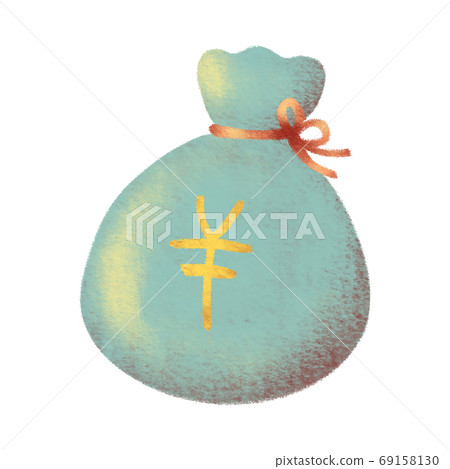 柔和色調繪製的錢袋子 69158130