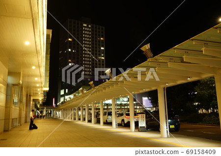 Fukui City West Exit Dinosaur Square New Corona Fukui Alert Night View 69158409