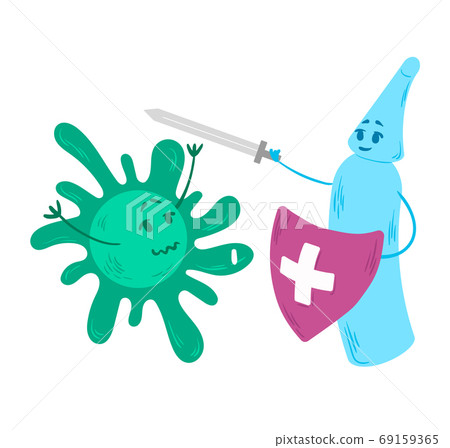 Doctor in hospital, dangerous corona virus, infectious disease, healthcare concept, cartoon vector illustration, isolated on white Doctor in hospital, dangerous corona virus, infectious disease, healthcare concept, cartoon vector illustration, isolated on white 69159365