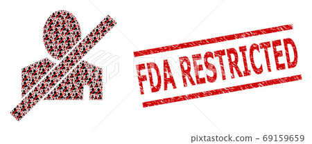 Blacklisted Man Composition of Blacklisted Man Icons and Grunge FDA Restricted Seal Stamp Blacklisted Man Composition of Blacklisted Man Icons and Grunge FDA Restricted Seal Stamp 69159659