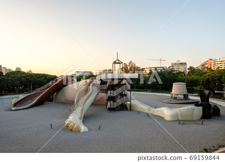 VALENCIA, SPAIN, july 2020 Gulliver playground Turia 69159844