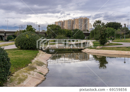 Turia River gardens Jardin del , leisure and sport area, Valencia, Spain Turia River gardens Jardin del , leisure and sport area, Valencia, Spain 69159856