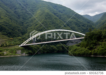 Rokumeikyo Bridge over Lake Mizugaki Hokuto City, Yamanashi Prefecture Rokumeikyo Bridge over Lake Mizugaki Hokuto City, Yamanashi Prefecture 69162736