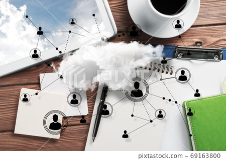 Social communication and global networking concept 69163800