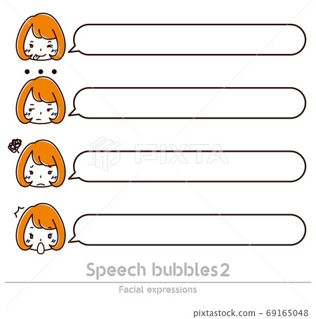 Female expression and speech bubble illustration 2 - Stock Illustration ...