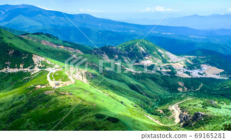 Kenashi Pass的風景（Gafu山上Kenashi Pass和Kogushi硫磺礦遺蹟的景色） 69165281