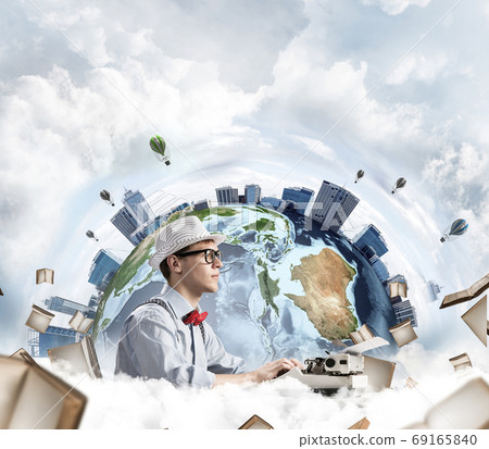 Creative inspiration of young writer. Creative inspiration of young writer. 69165840