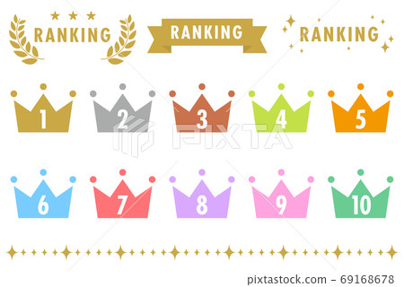 Ranking crown set - Stock Illustration [69168678] - PIXTA