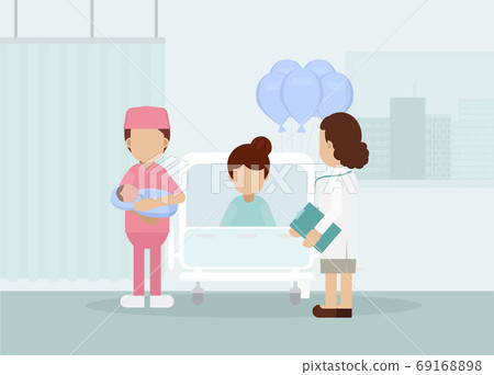 Maternity ward with doctor Maternity ward with doctor 69168898